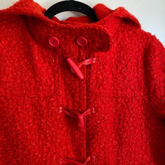 Opening Ceremony Boucle Toggle Coat Jewel Red NWT Size 6 - Picture 4 of 10